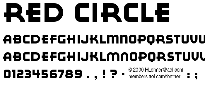 Red Circle font
